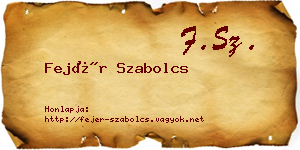 Fejér Szabolcs névjegykártya